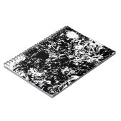 Abstrakte Eisbildung in Schwarz und Weiß Notizblock (Linke Seite)