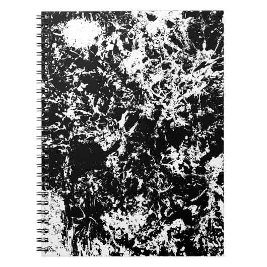 Abstrakte Eisbildung in Schwarz und Weiß Notizblock (Vorderseite)
