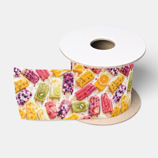 Abstrakte Eisfruchtlutscher Satinband (Spule)