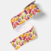 Abstrakte Eisfruchtlutscher Satinband (Rückseite)