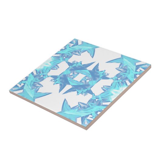 Abstrakte Eiskristall-Keramik Fliese (Seite)