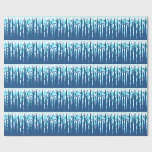 Abstrakte Eiszapfen kundenspezifisch Geschenkpapier (Flach)