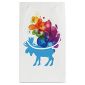 Abstrakte Elch-Geschenktasche Kleine Geschenktüte (Rückseite)