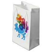 Abstrakte Elch-Geschenktasche Kleine Geschenktüte (Rückseite Schrägansicht)