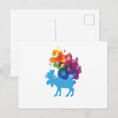 Abstrakte Elch Postkarte (Vorne/Hinten)