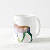 Abstrakte Elch-Silhouette Kaffeetasse (VorderseiteRechts)