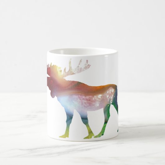 Abstrakte Elch-Silhouette Kaffeetasse (Mittel)