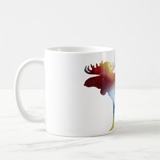 Abstrakte Elch-Silhouette Kaffeetasse (Links)