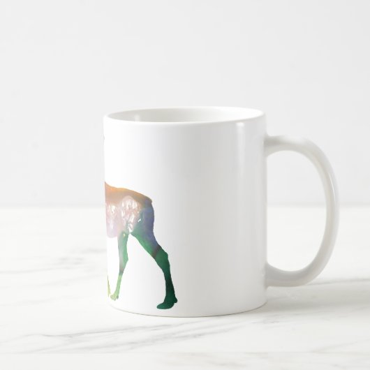 Abstrakte Elch-Silhouette Kaffeetasse (Rechts)
