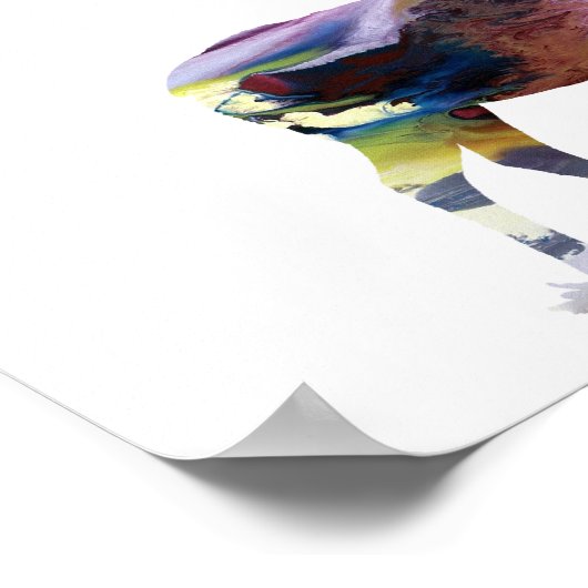 Abstrakte Elch-Silhouette Poster (Ecke)