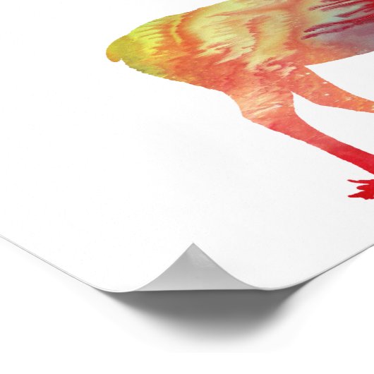 Abstrakte Elch-Silhouette Poster (Ecke)