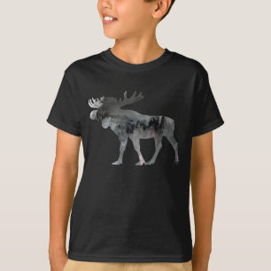Abstrakte Elch-Silhouette T-Shirt