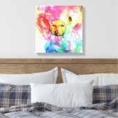 Abstrakte Elch V2 Wrapped Canvas Leinwanddruck (Insitu (Schlafzimmer))