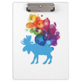 Abstrakte Elchklammer Klemmbrett (Vorderseite)