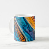 Abstrakte Electric Ocean Fire Kaffeetasse (Vorderseite Links)