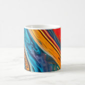 Abstrakte Electric Ocean Fire Kaffeetasse (Mittel)
