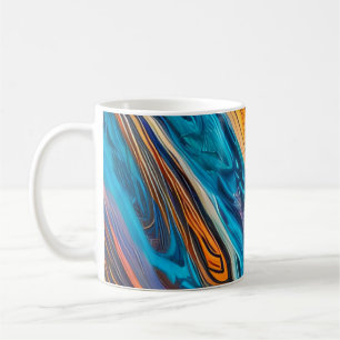Abstrakte Electric Ocean Fire Kaffeetasse