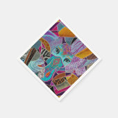 Abstrakte Elefantencollage - gemischte Texturen Serviette (Ecke)