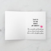 Abstrakte Elefantendekoration Vielen Dank Dankeskarte (Innenseite)