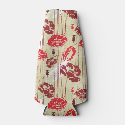 Abstrakte Elegance Blumenmuster 2 Flaschenkühler (Vorderseite)