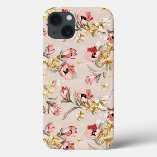 Abstrakte Elegance Blumenmuster 3 Case-Mate iPhone Hülle (Rückseite)