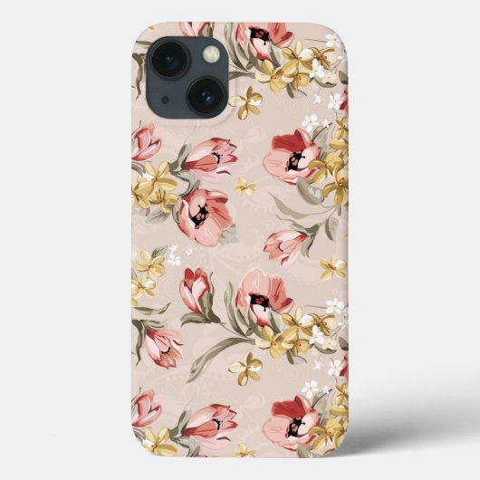 Abstrakte Elegance Blumenmuster 3 Case-Mate iPhone Hülle (Rückseite)