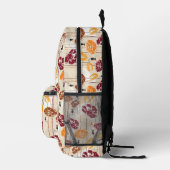Abstrakte Elegance Blumenmuster 4 Bedruckter Rucksack (Rechts)