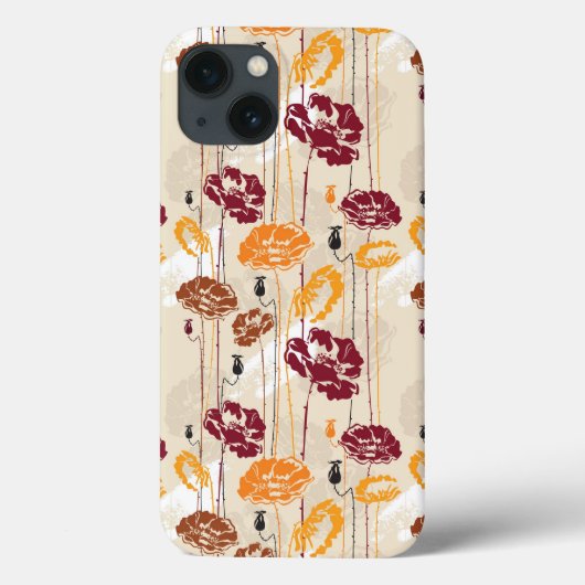Abstrakte Elegance Blumenmuster 4 Case-Mate iPhone Hülle (Rückseite)