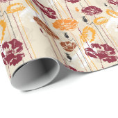 Abstrakte Elegance Blumenmuster 4 Geschenkpapier (Rolleneckpunkt)