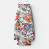 Abstrakte Elegance Blumenmuster 5 Flaschenkühler (Vorderseite)