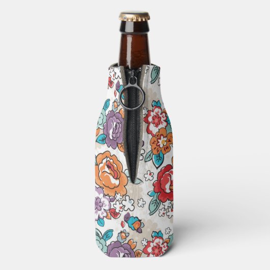 Abstrakte Elegance Blumenmuster 5 Flaschenkühler (Flasche Rückseite)