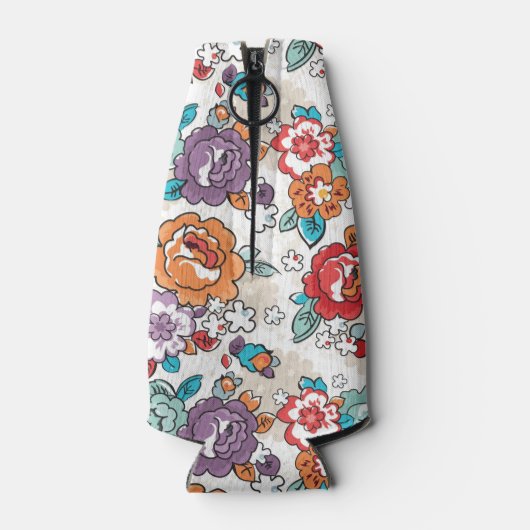 Abstrakte Elegance Blumenmuster 5 Flaschenkühler (Rückseite)