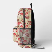 Abstrakte Elegance Blumenmuster Bedruckter Rucksack (Rechts)