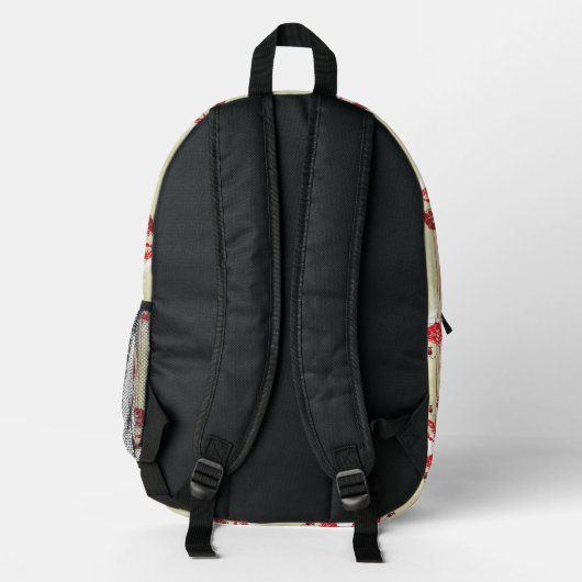 Abstrakte Elegance Blumenmuster Bedruckter Rucksack (Rückseite)