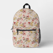 Abstrakte Elegance Blumenmuster Bedruckter Rucksack (Vorderseite)