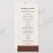 Abstrakte Elegance Golden Frame Hochzeitsprogramme (Rückseite)