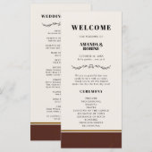 Abstrakte Elegance Golden Frame Hochzeitsprogramme (Vorne/Hinten)