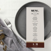 Abstrakte Elegance Golden Frame Wedding Menu