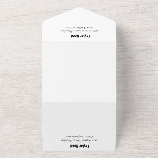 Abstrakte Elegance LGBTQ Deep Blue Gold Marmor All In One Einladung (Außenbereich)