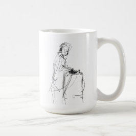 Abstrakte Elegant DJ Player Sketch Kaffeetasse