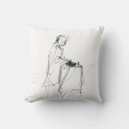 Abstrakte Elegant DJ Player Sketch Kissen