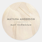 Abstrakte Elegant, einfach gestrichen Runder Aufkleber (Vorderseite)