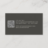 Abstrakte Elegant, einfach gestrichen Visitenkarte (Rückseite)