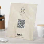 Abstrakte Elegant QR-Codemarkierung Sockelschild (In Situ)