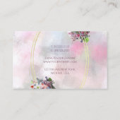 Abstrakte elegante Blume mit Aquarellfarben - Gold Visitenkarte (Rückseite)