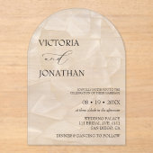 Abstrakte Elegante Einfache Hochzeit Acryleinladungen (Vorderseite)