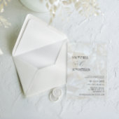 Abstrakte Elegante Einfache Hochzeit Acryleinladungen