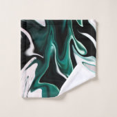 Abstrakte, elegante Fließstruktur aus flüssigem Ma Badhandtuch Set (Waschlappen)