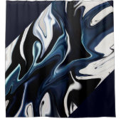 Abstrakte, elegante Fließstruktur aus flüssigem Ma Duschvorhang (Vorderseite)