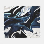 Abstrakte, elegante Fließstruktur aus flüssigem Ma Fleecedecke (Vorderseite (Horizontal))